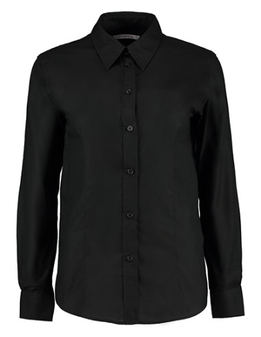 KUS-KK361-Womens Tailored Fit Workwear Oxford Shirt Long Sleeve